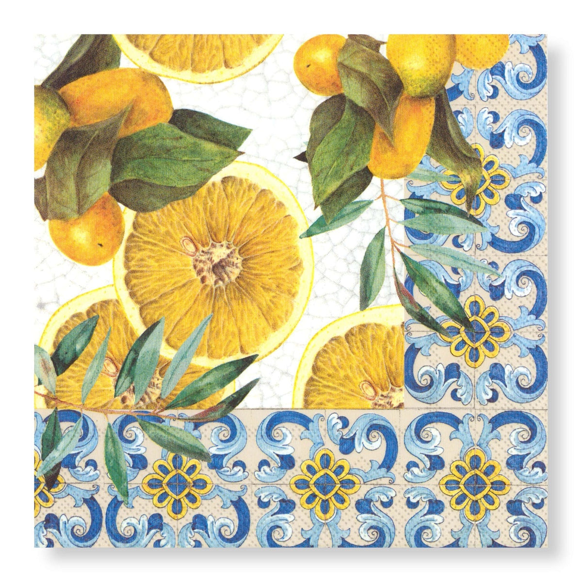 Manor Road, Mediterranean Tile Luncheon Napkins, 20pk