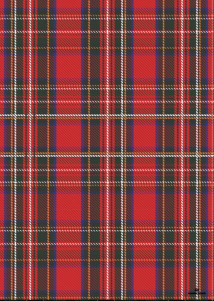 Manor Road Tartan Greaseproof Paper A4, 5pk