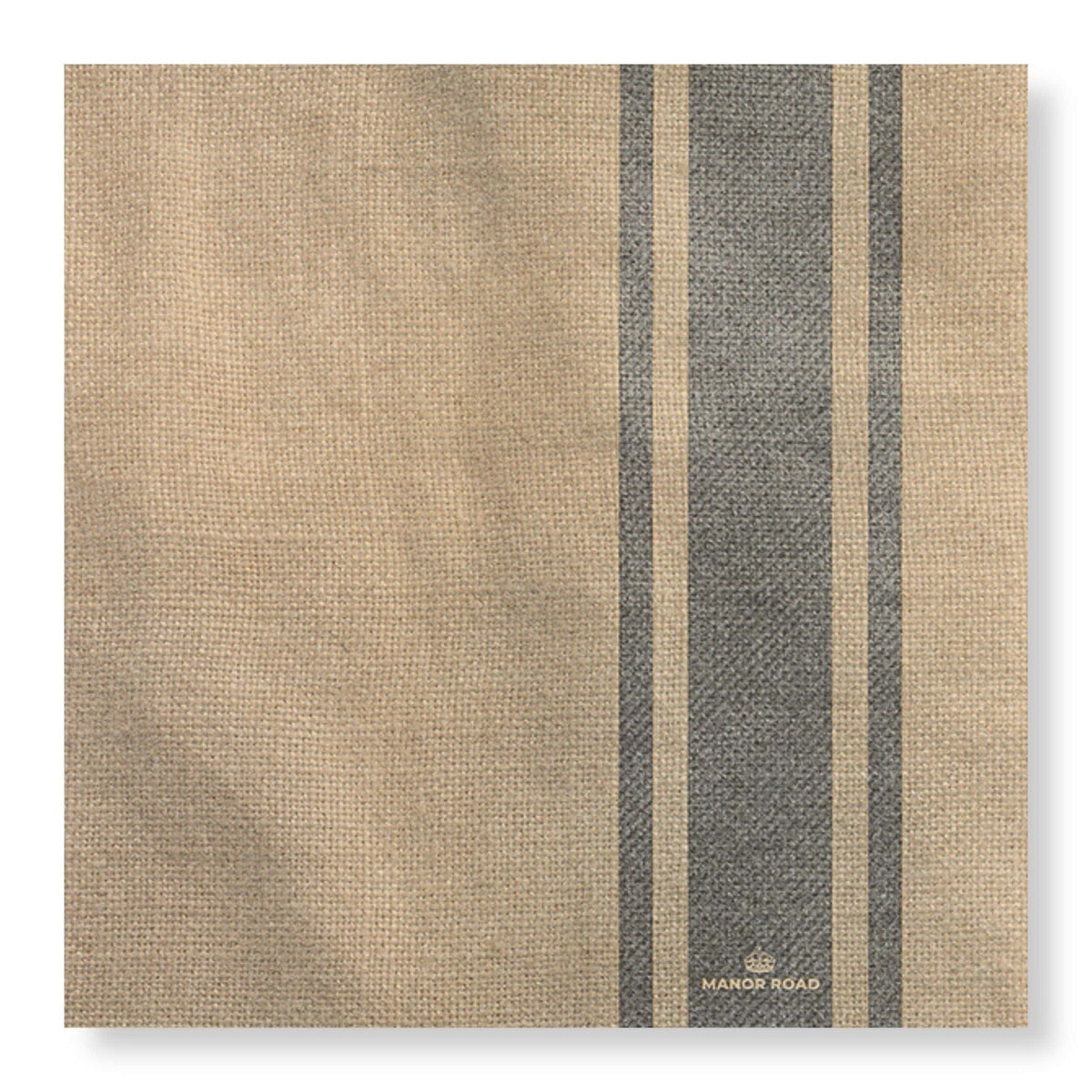 Manor Road Coffee Stripe Linen Cocktail Napkins, 20pk