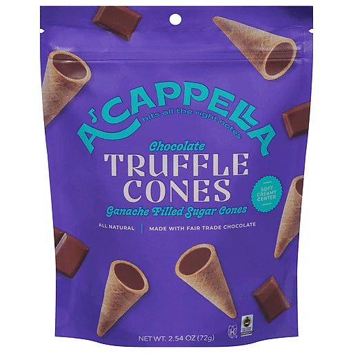 A Capella Chocolate Truffle Cones, 2.54 oz