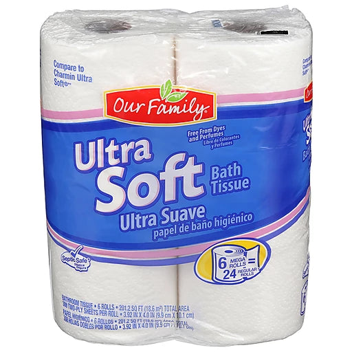 Our Family Ultra Soft Bath Tissue, 6 ct