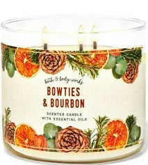 Bath &  Body Works 3 Wick Candle, Bowties & Bourbon, 14.5 oz