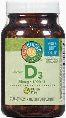 Full Circle Market Vitamin D3, 120 Softgels