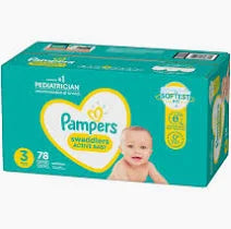 Pampers Diapers Swaddlers, Size 3, 78 ct