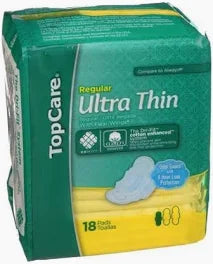 TopCare Regular Ultra Thin Pads, 18 ct