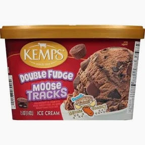 Kemp's Ice Cream, Double Fudge Moose Tracks, 1.5 qt