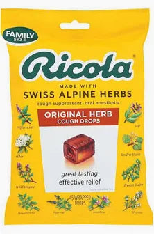 Ricola Cough Drops, Original Herb, 45 ct