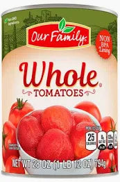 Our Family Whole Canned Tomatoes, 28oz