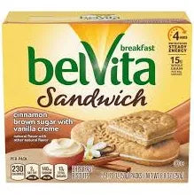 Belvita Breakfast Sandwich, Cinnamon Brown Sugar, 8ct