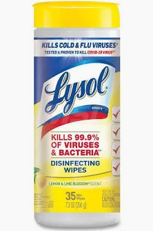 Lysol Disinfecting Wipes, Lemon & Lime Blossom Scent, 35 ct