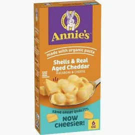 Annie's Organic Macaroni & Cheese, Shells & Aged Cheddar, 6 oz