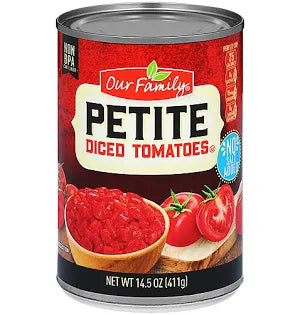Our Family Petite Diced Tomatoes, 14.5oz