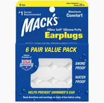 Mack's Pillow Soft Silicone Putty Earplugs, 6 Pair