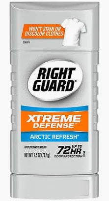 Right Guard Xtreme Defense Deodorant, Arctic Fresh, 2.6 oz