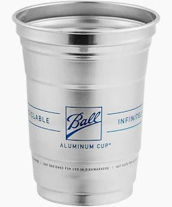 Ball Aluminum Reusable Cups, 16 oz, 25 ct