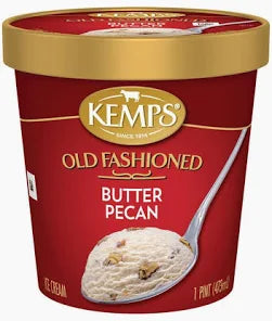 Kemps Old Fashioned Ice Cream, Butter Pecan, 1 Pint