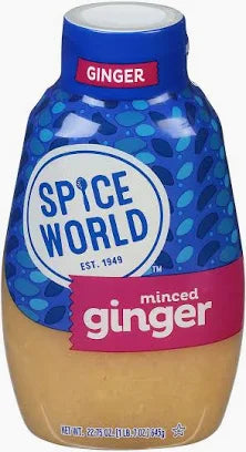 Spice World Minced Ginger, 10 oz Squeeze