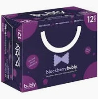 Bubly Sparkling Water, Blackberry, 12 oz, 8ct