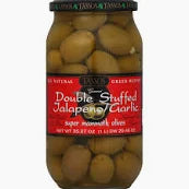 Tasso Double Stuffed Olives, Garlic & Jalapeno, 35.27 oz