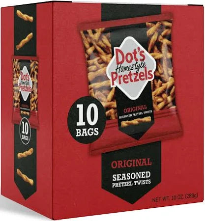 Dot's Homestyle Pretzels, Snack Bags, 10 ct