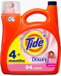 HE Tide Liquid with April Fresh Downy, 132 oz