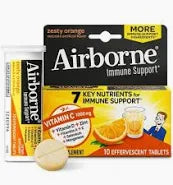 Airborne Effervescent Zesty Orange Tablets, 20ct