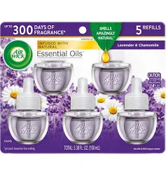 Air Wick Lavender & Chamomile Essential Oils, 5 refills