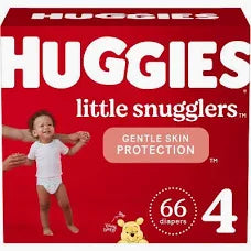 Huggies Diapers, Little Snugglers, Size 4, 66ct