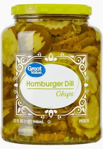 Great Value Hamburger Dill Chips, 32 oz