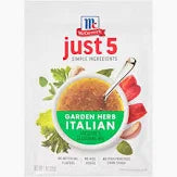 McCormick Just 5 Garden Herb Italian Dressing & Seasoning Mix, 1 oz