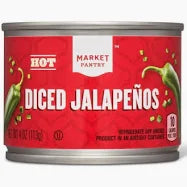 Market Pantry Hot Diced Jalapenos, 4 oz