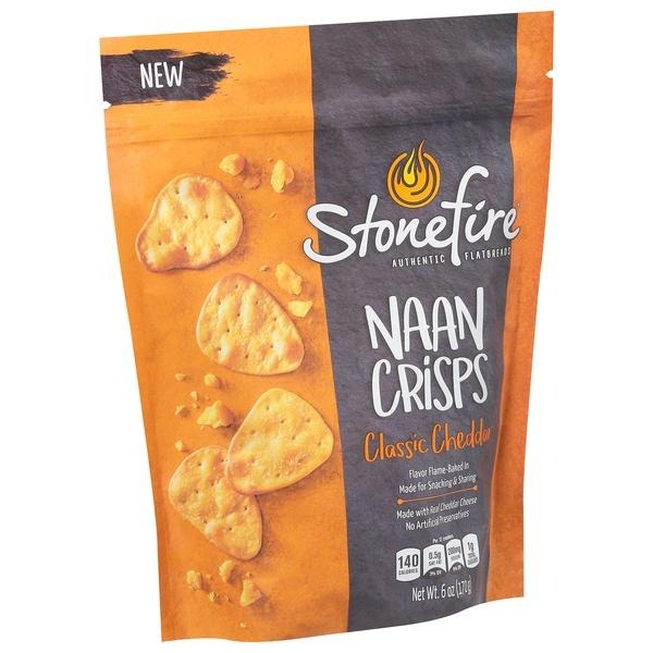 Stonefire Naan Crisps, Classic Cheddar, 6oz