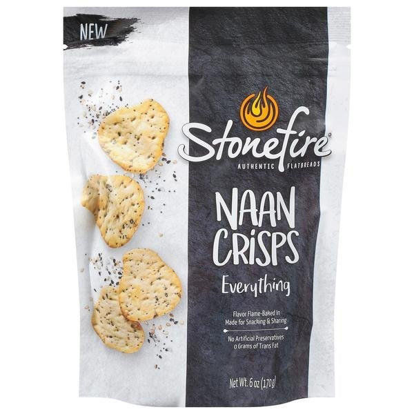 Stonefire Naan Crisps, Everything, 6oz