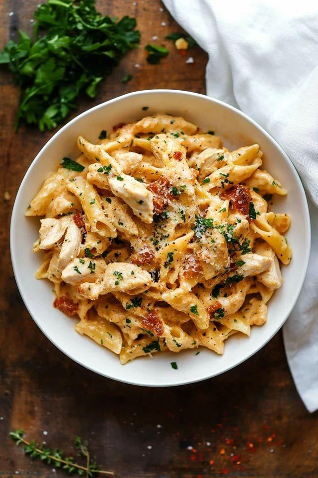 Creamy Boursin Chicken Pasta Meal Kit with Mixed Leaf Salad & Vinaigrette