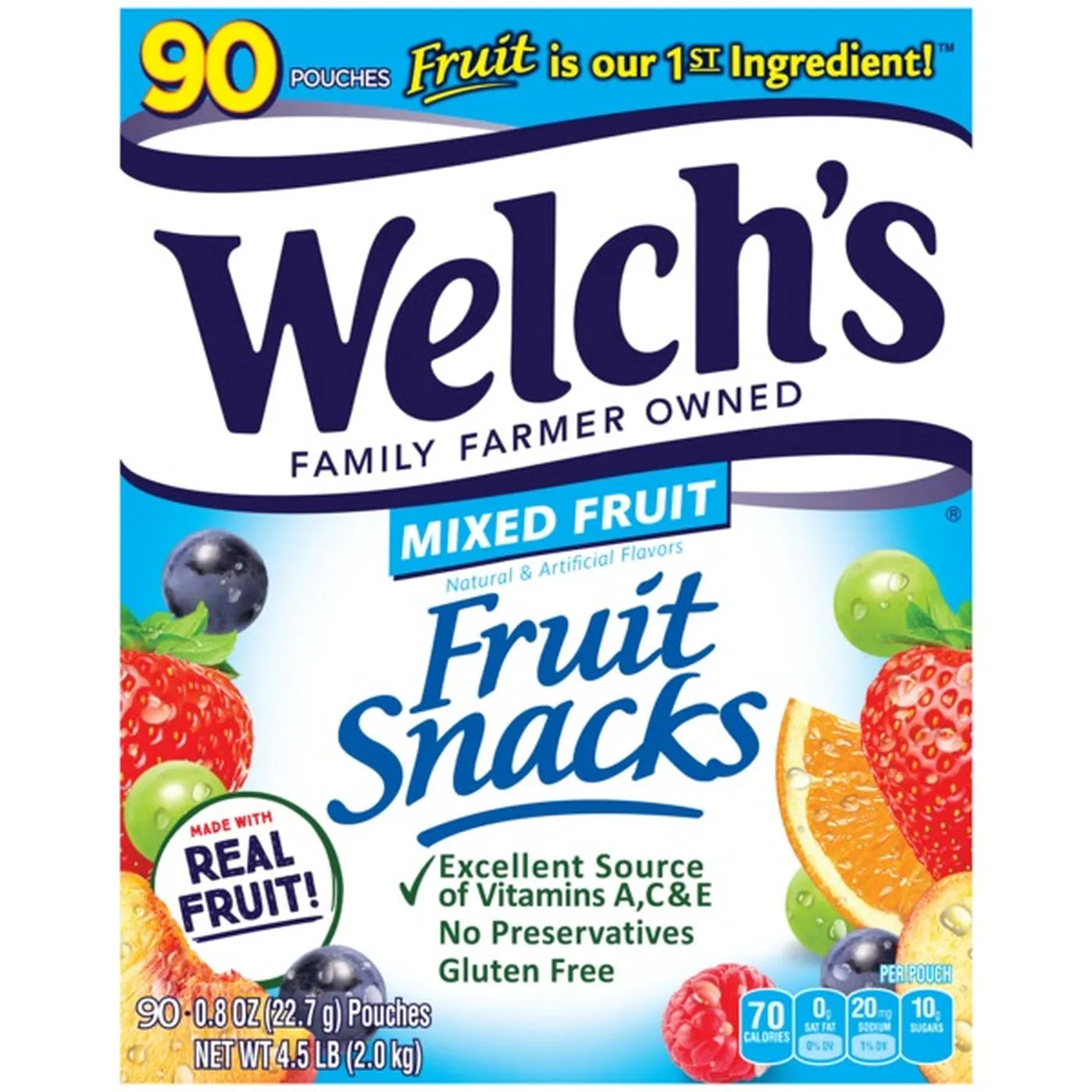 Welch's Mixed Fruit Fruit Snack, 90 ct