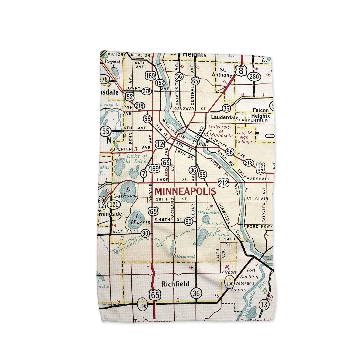 Daisy Mae Minneapolis Map Kitchen Towel