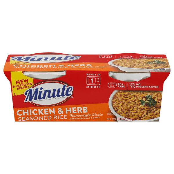 Minute Chicken & Herb Seasoned Rice, 2 ct, 8.8 oz