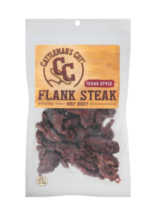 Cattleman's Cut Beef Jerky, Texas Style Flank Steak, 9 oz