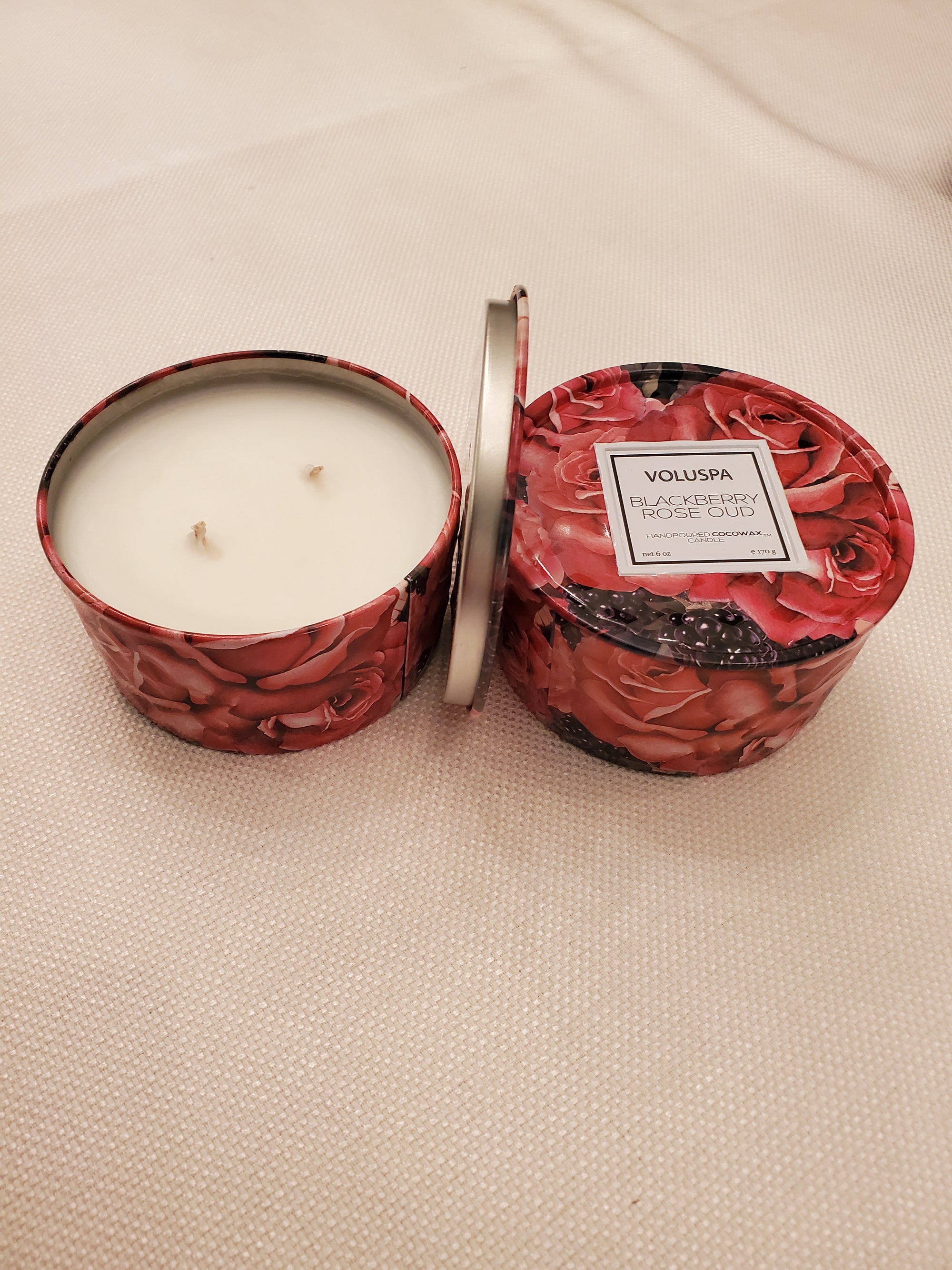 Voluspa Candles, 2 Wick Tin, 6oz