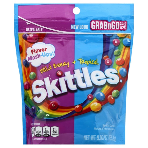 Skittles Mash-Ups, Wild Berry & Tropical, 9 oz