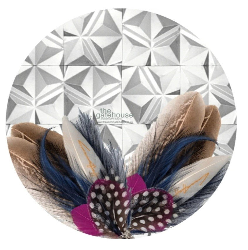 The Gatehouse Silver Feathers 6" Food Paper, 10ct