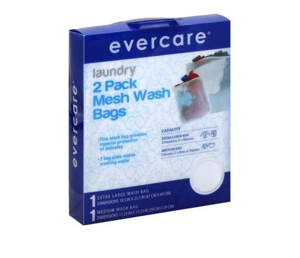 Evercare Mesh Wash Bags, 2pk