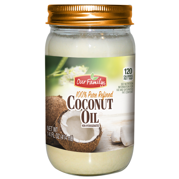 Our Family 100% Pure Refined Coconut Oil, 14oz