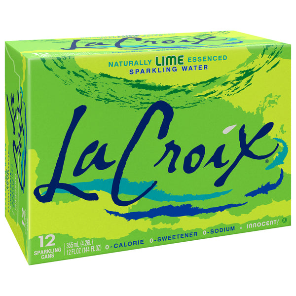 La Croix Sparkling Water, Lime, 12 oz, 12 ct