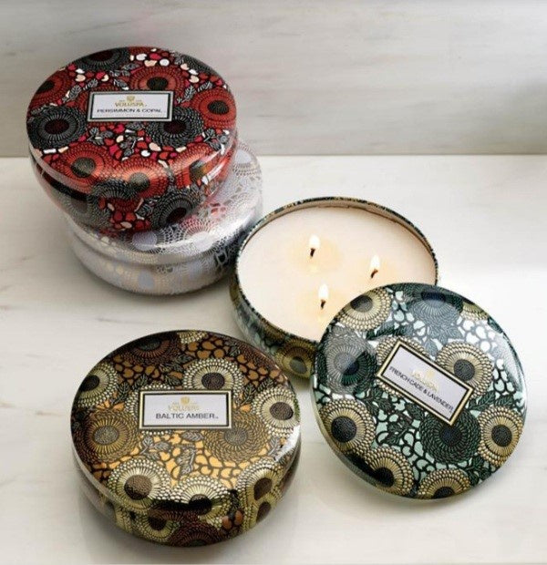 Voluspa  3 Wick Tin, 12oz