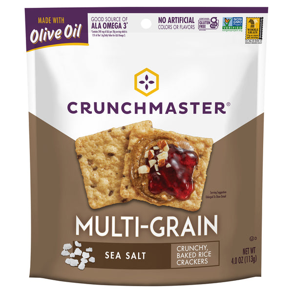 Crunchmaster Multi-Grain Crackers, Sea Salt, 4oz