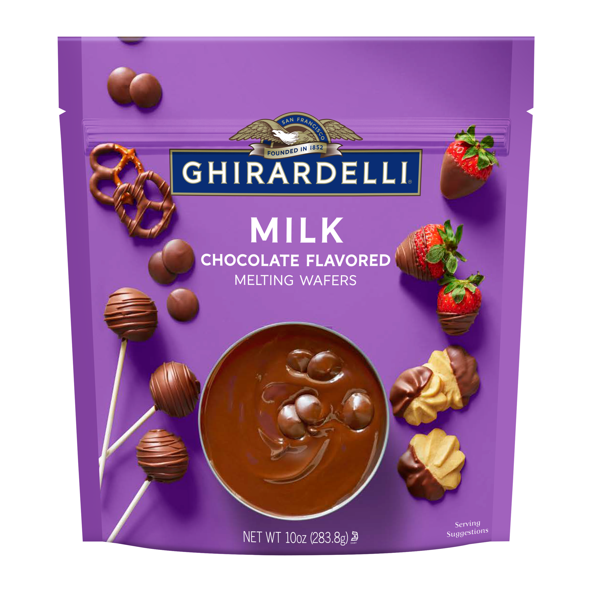 Ghirardelli Melting Wafers, Milk Chocolate, 10 oz