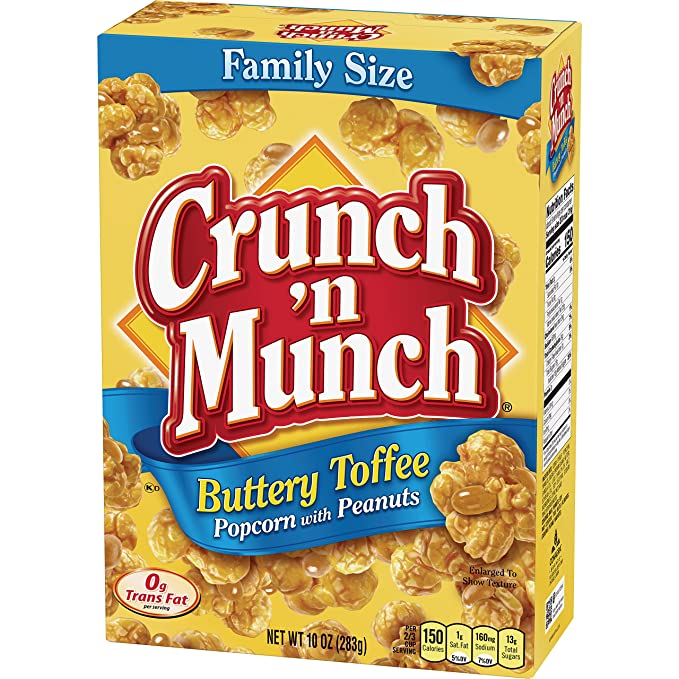 Crunch 'n Munch Buttery Toffee Popcorn with Peanuts, 10 oz