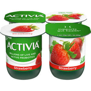 Activia Yogurt, Strawberry, 4 ct