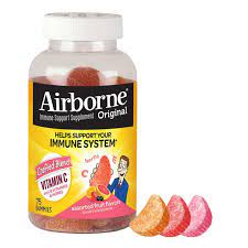 Airborne Immune Support Supplement Original Gummies, Assorted Fruit, 75 ct